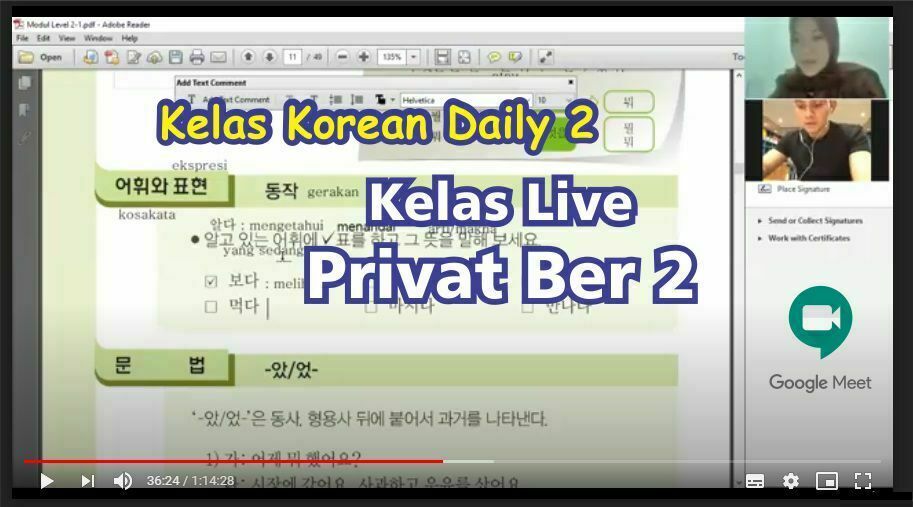 kelas live korea 2